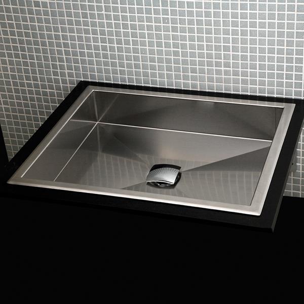 Lacava - Argento Under-Counter Or Self-Rimming Bathroom Sink Without An Overflow. 16 Gauge Stainless Steel