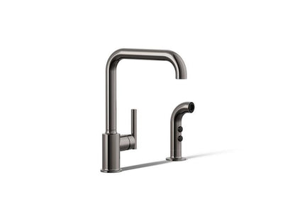 Kohler - Purist Single-Handle Kitchen Sink Faucet With Side Sprayer