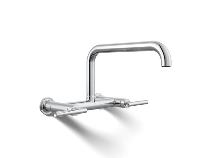 Kohler - Purist Two-Hole Wall-Mount Bridge Kitchen Sink Faucet