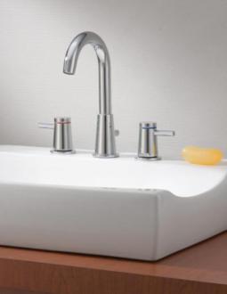 Cheviot - Contemporary Widespread Sink Faucet, Chrome