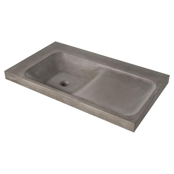 DXV - Modulus 36 Inch Concrete Lav No Hole, Lh