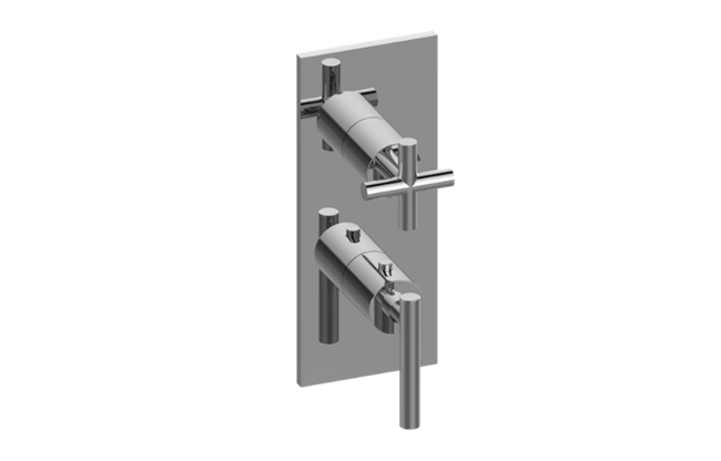 Graff - M.E./Terra Square M-Series Valve Trim with Two Handles