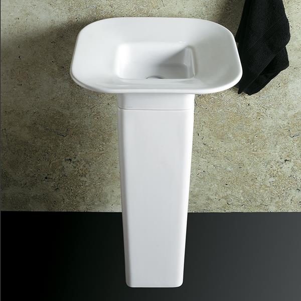 Lacava - Nove Porcelain Pedestal For Bathroom Sink #8055, 9 Inch X 9 Inch, 27 3/8 InchH