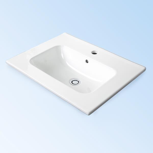 Lacava - Aquatre Vanity Top Porcelain Sink With Overflow. 24 X 18 X 7 H
