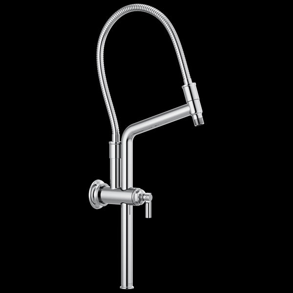 Brizo - Essential Shower 10 7/16 Inch Classic Slide Bar Shower Arm And Flange