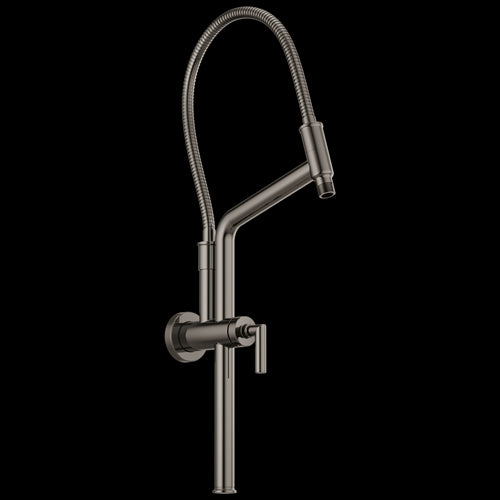 Brizo - Essential Shower Series 10 7/16 Inch Linear Round Slide Bar Shower Arm And Flange