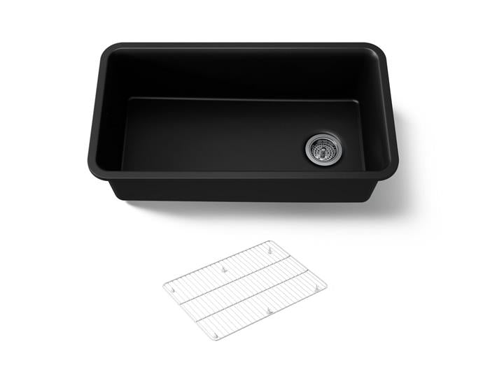 Kohler - Cairn 33-1/2 Inch Undermount Single-Bowl Kitchen Sink With Rack