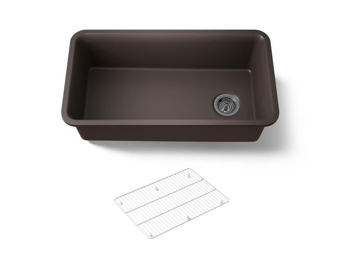 Kohler - Cairn 33-1/2 Inch Undermount Single-Bowl Kitchen Sink With Rack