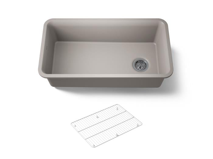 Kohler - Cairn 33-1/2 Inch Undermount Single-Bowl Kitchen Sink With Rack