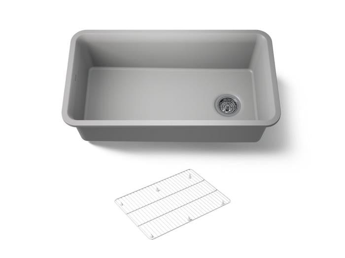 Kohler - Cairn 33-1/2 Inch Undermount Single-Bowl Kitchen Sink With Rack