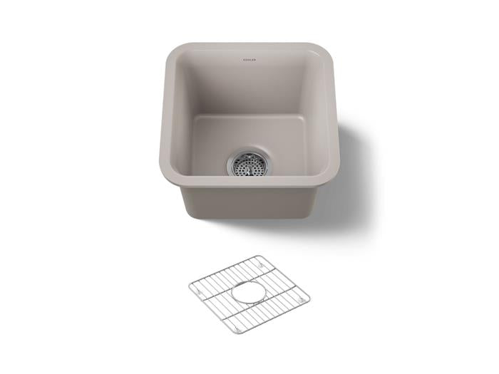 Kohler - Cairn 15-1/2 Inch Undermount Bar Sink With Rack
