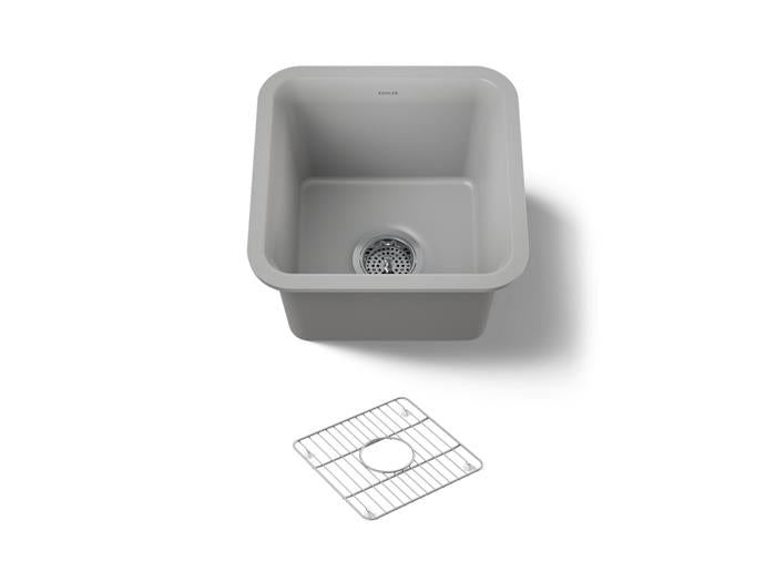 Kohler - Cairn 15-1/2 Inch Undermount Bar Sink With Rack