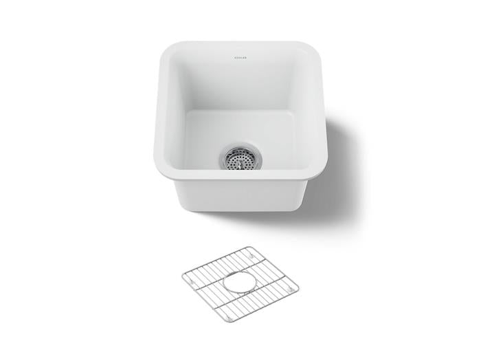 Kohler - Cairn 15-1/2 Inch Undermount Bar Sink With Rack