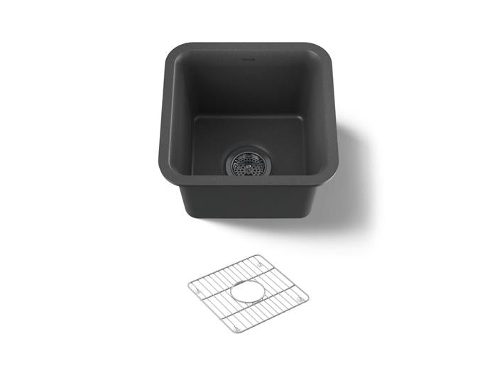 Kohler - Cairn 15-1/2 Inch Undermount Bar Sink With Rack