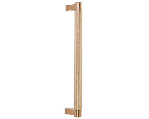 Emtek - Back to Back, Select Appliance Pull 12 Inch C-C, Rectangular Stem, Knurled Bar