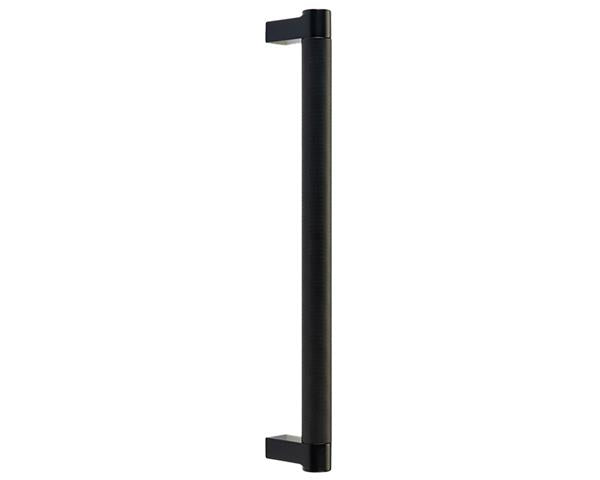 Emtek - Concealed Surface, Select Appliance Pull 12 Inch C-C, Rectangular Stem, Knurled Bar