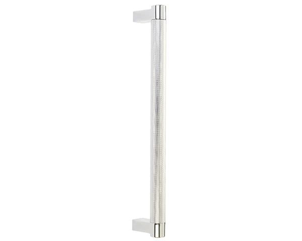 Emtek - Concealed Surface, Select Appliance Pull 12 Inch C-C, Rectangular Stem, Knurled Bar