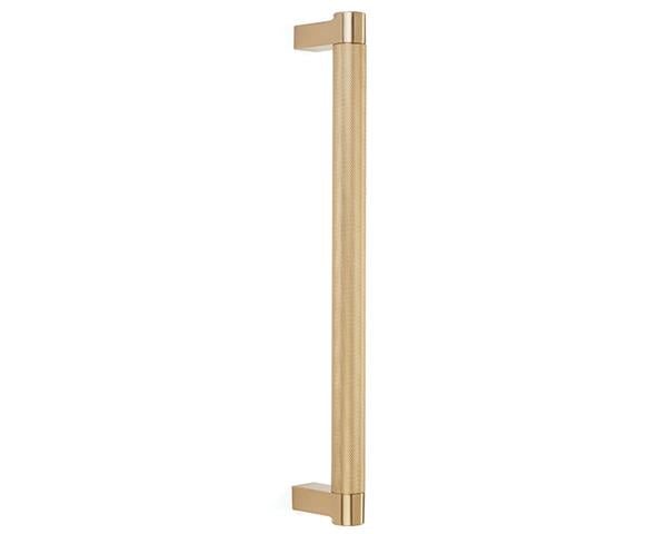 Emtek - Concealed Surface, Select Appliance Pull 12 Inch C-C, Rectangular Stem, Knurled Bar