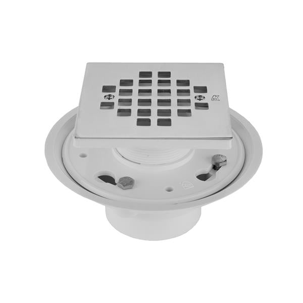 Jaclo - 2 Inch or 3 Inch PVC Complete Square Shower Drain