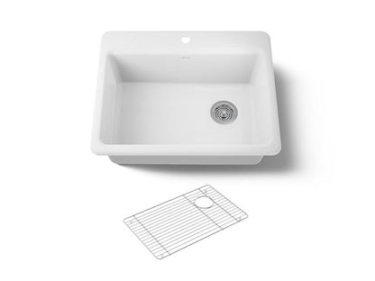 Kohler - Riverby 27 Inch Top-Mount Single-Bowl Kitchen Sink - Single Hole