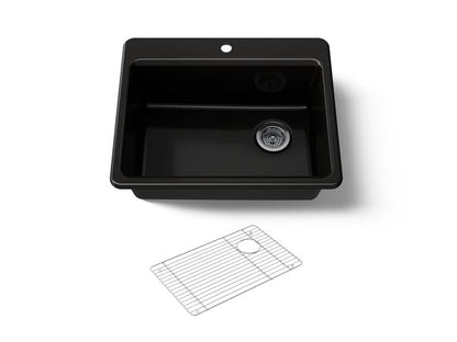 Kohler - Riverby 27 Inch Top-Mount Single-Bowl Kitchen Sink - Single Hole