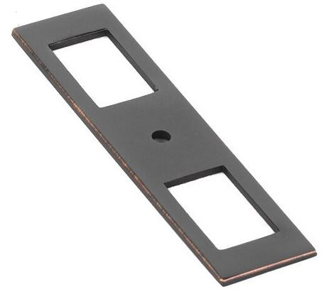 Emtek - Modern Backplate For Cabinet Knob, 4 Inch Overall