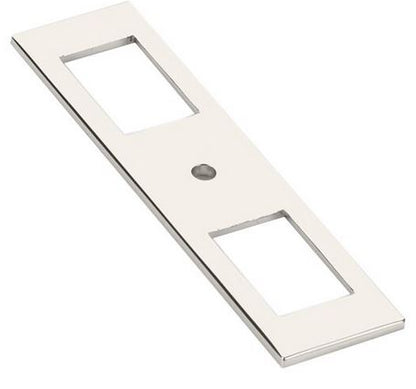 Emtek - Modern Backplate For Cabinet Knob, 4 Inch Overall