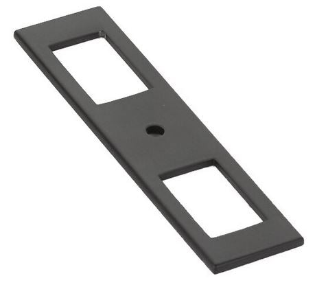 Emtek - Modern Backplate For Cabinet Knob, 4 Inch Overall