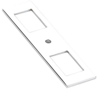 Emtek - Modern Backplate For Cabinet Knob, 4 Inch Overall