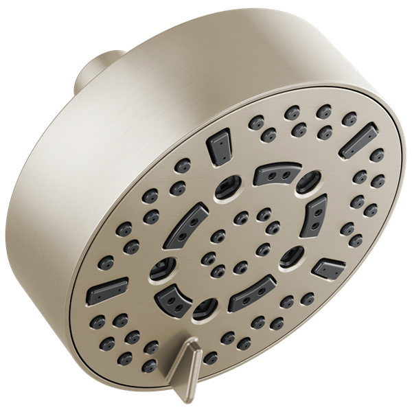 Brizo - Essential Shower 5 Inch Linear Round H2Okinetic Multi-Function Wall Mount Shower Head - 1.75 GPM