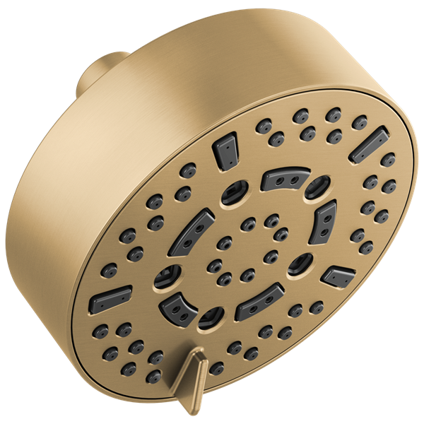 Brizo - Essential Shower 5 Inch Linear Round H2Okinetic Multi-Function Wall Mount Shower Head - 2.5 GPM