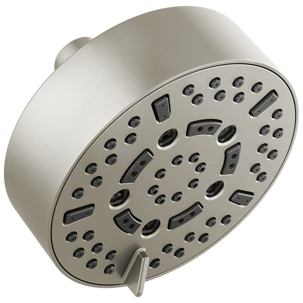 Brizo - Essential Shower 5 Inch Linear Round H2Okinetic Multi-Function Wall Mount Shower Head - 2.5 GPM