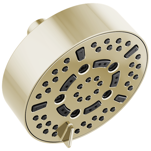 Brizo - Essential Shower 5 Inch Linear Round H2Okinetic Multi-Function Wall Mount Shower Head - 2.5 GPM