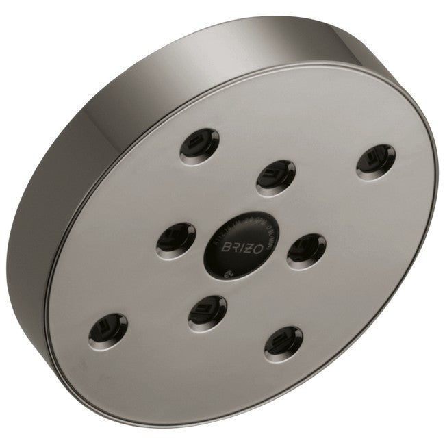 Brizo - Essential Shower 5 Inch Linear Round H2Okinetic Single Function Wall Mount Showerhead - 2.5 GPM