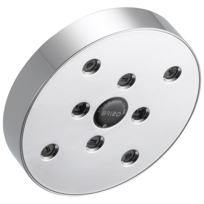 Brizo - Essential Shower 5 Inch Linear Round H2Okinetic Single Function Wall Mount Showerhead - 2.5 GPM