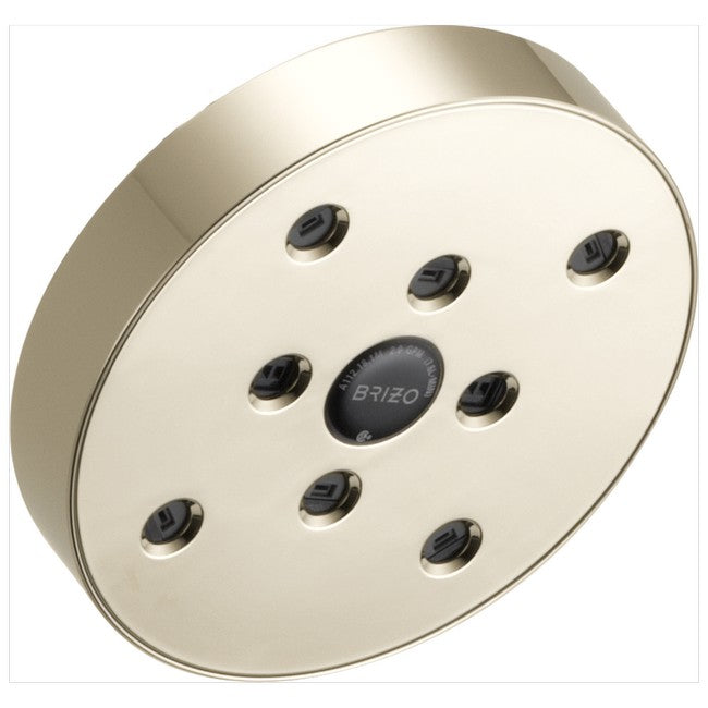 Brizo - Essential Shower 5 Inch Linear Round H2Okinetic Single Function Wall Mount Showerhead - 2.5 GPM