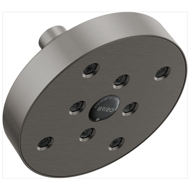 Brizo - Essential Shower 5 Inch Linear Round H2Okinetic Single Function Wall Mount Showerhead - 2.5 GPM