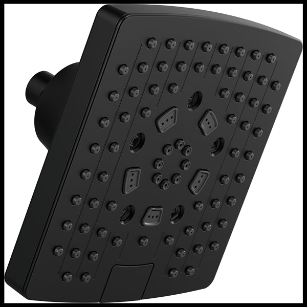 Brizo - Essential Shower 7 Inch Linear Square H2Okinetic Multi-Function Wall Mount Shower Head - 2.5 GPM