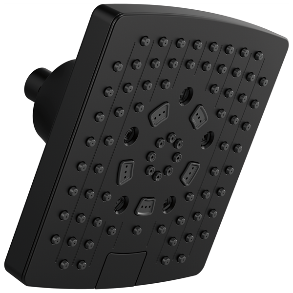 Brizo - Essential Shower 7 Inch Linear Square H2OKinetic Multi-Function Wall Mount Showerhead - 1.75 GPM