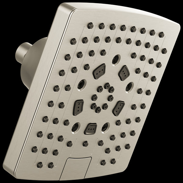 Brizo - Essential Shower 7 Inch Linear Square H2Okinetic Multi-Function Wall Mount Shower Head - 2.5 GPM