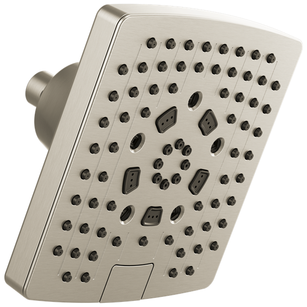 Brizo - Essential Shower 7 Inch Linear Square H2Okinetic Multi-Function Wall Mount Shower Head - 2.5 GPM