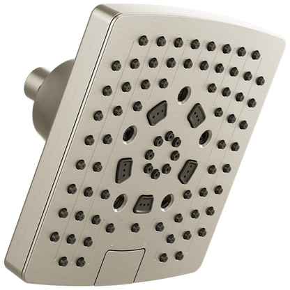 Brizo - Essential Shower 7 Inch Linear Square H2OKinetic Multi-Function Wall Mount Showerhead - 1.75 GPM