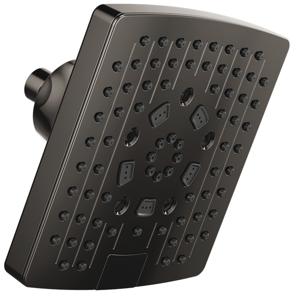 Brizo - Essential Shower 7 Inch Linear Square H2Okinetic Multi-Function Wall Mount Shower Head - 2.5 GPM