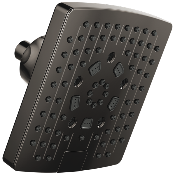 Brizo - Essential Shower 7 Inch Linear Square H2OKinetic Multi-Function Wall Mount Showerhead - 1.75 GPM