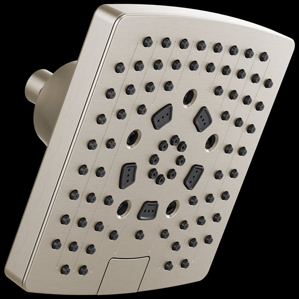 Brizo - Essential Shower 7 Inch Linear Square H2Okinetic Multi-Function Wall Mount Shower Head - 2.5 GPM