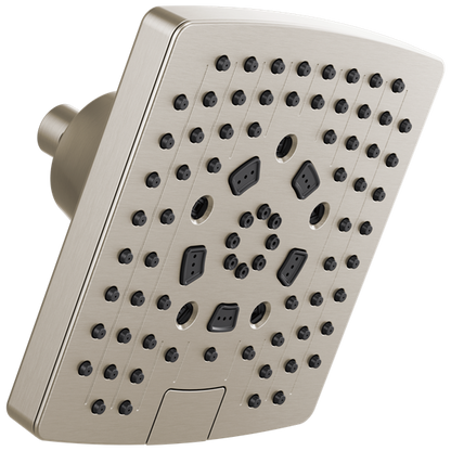 Brizo - Essential Shower 7 Inch Linear Square H2Okinetic Multi-Function Wall Mount Shower Head - 2.5 GPM