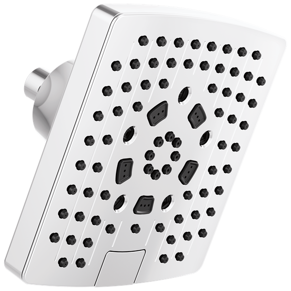 Brizo - Essential Shower 7 Inch Linear Square H2Okinetic Multi-Function Wall Mount Shower Head - 2.5 GPM