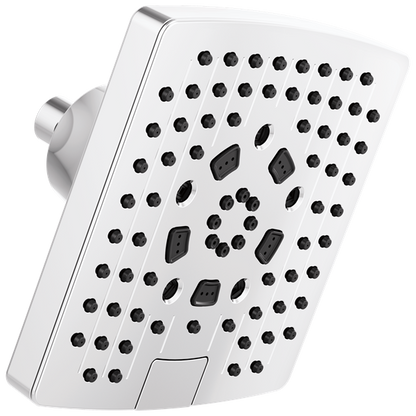 Brizo - Essential Shower 7 Inch Linear Square H2Okinetic Multi-Function Wall Mount Shower Head - 2.5 GPM
