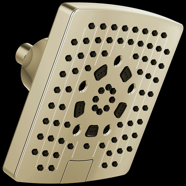 Brizo - Essential Shower 7 Inch Linear Square H2Okinetic Multi-Function Wall Mount Shower Head - 2.5 GPM