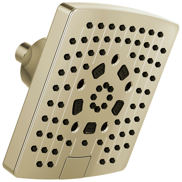 Brizo - Essential Shower 7 Inch Linear Square H2OKinetic Multi-Function Wall Mount Showerhead - 1.75 GPM